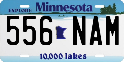 MN license plate 556NAM