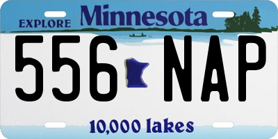 MN license plate 556NAP