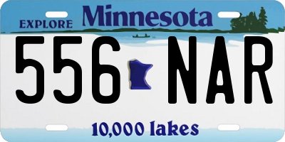 MN license plate 556NAR