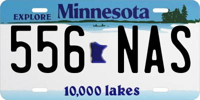 MN license plate 556NAS
