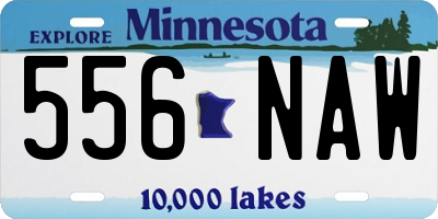 MN license plate 556NAW