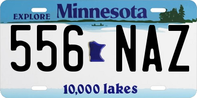 MN license plate 556NAZ