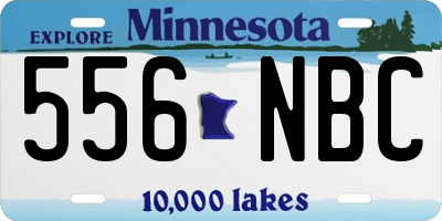MN license plate 556NBC