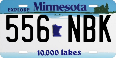 MN license plate 556NBK
