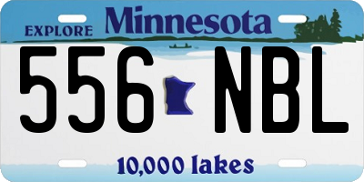 MN license plate 556NBL