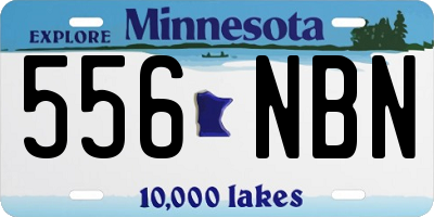 MN license plate 556NBN