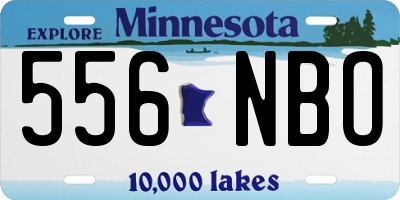 MN license plate 556NBO