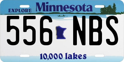 MN license plate 556NBS