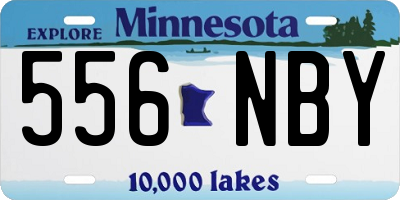 MN license plate 556NBY