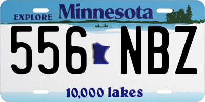 MN license plate 556NBZ