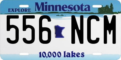 MN license plate 556NCM