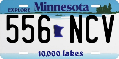 MN license plate 556NCV