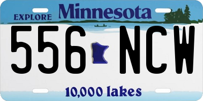 MN license plate 556NCW