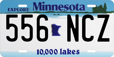 MN license plate 556NCZ