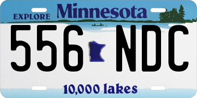 MN license plate 556NDC