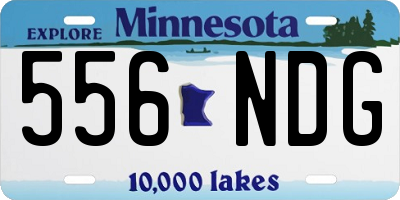 MN license plate 556NDG