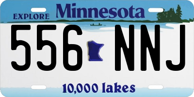 MN license plate 556NNJ