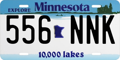 MN license plate 556NNK