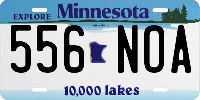 MN license plate 556NOA