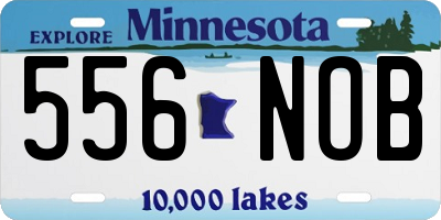 MN license plate 556NOB