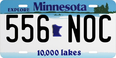 MN license plate 556NOC