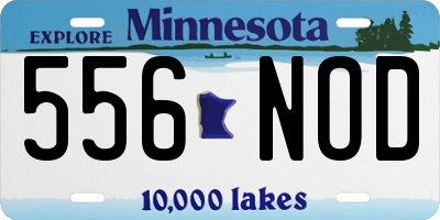 MN license plate 556NOD