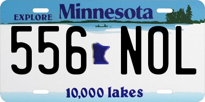 MN license plate 556NOL