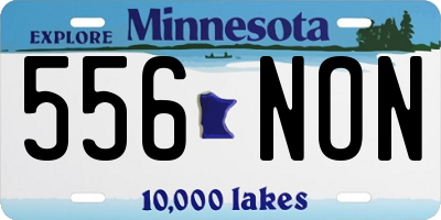 MN license plate 556NON