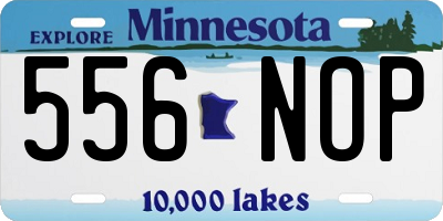 MN license plate 556NOP