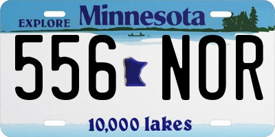 MN license plate 556NOR