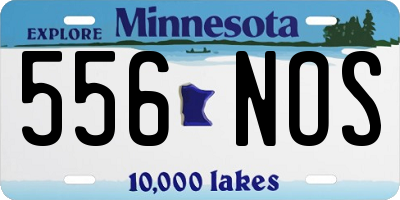 MN license plate 556NOS