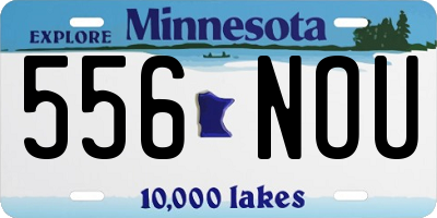 MN license plate 556NOU