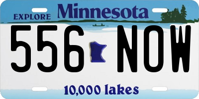 MN license plate 556NOW