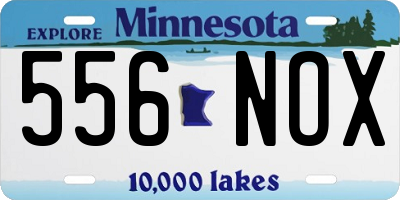 MN license plate 556NOX