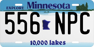 MN license plate 556NPC