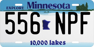 MN license plate 556NPF