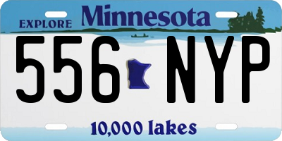 MN license plate 556NYP