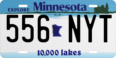 MN license plate 556NYT