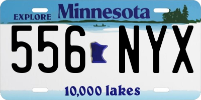 MN license plate 556NYX