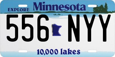 MN license plate 556NYY