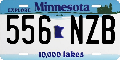 MN license plate 556NZB