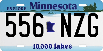 MN license plate 556NZG
