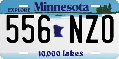 MN license plate 556NZO