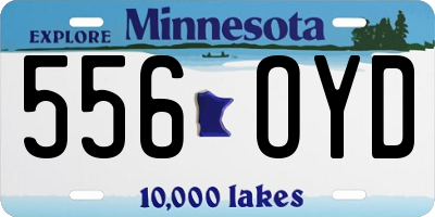 MN license plate 556OYD