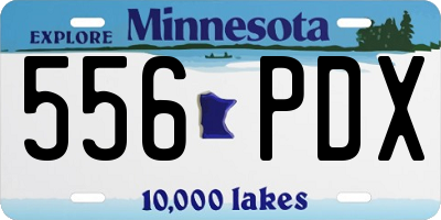 MN license plate 556PDX
