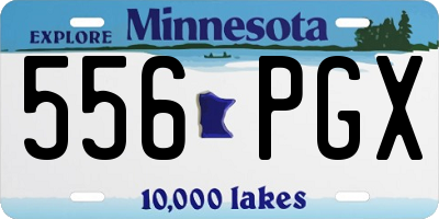 MN license plate 556PGX