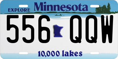 MN license plate 556QQW