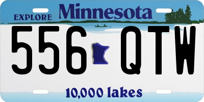 MN license plate 556QTW
