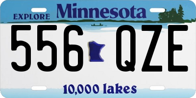 MN license plate 556QZE