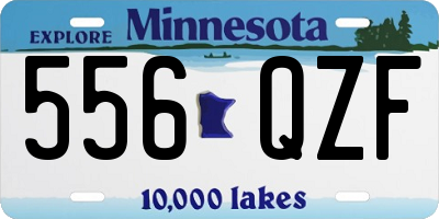 MN license plate 556QZF